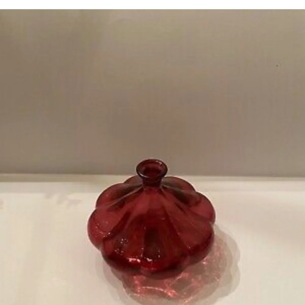 Ikea Cranberry Glass Bud Vase by Ikea Sweden